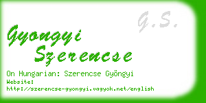 gyongyi szerencse business card