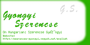gyongyi szerencse business card